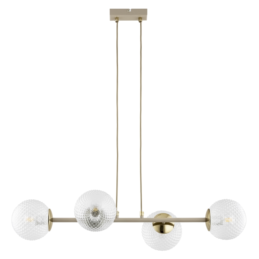 Brilagi - Suspension sur câble STELLA 4xE27/60W/230V beige/doré