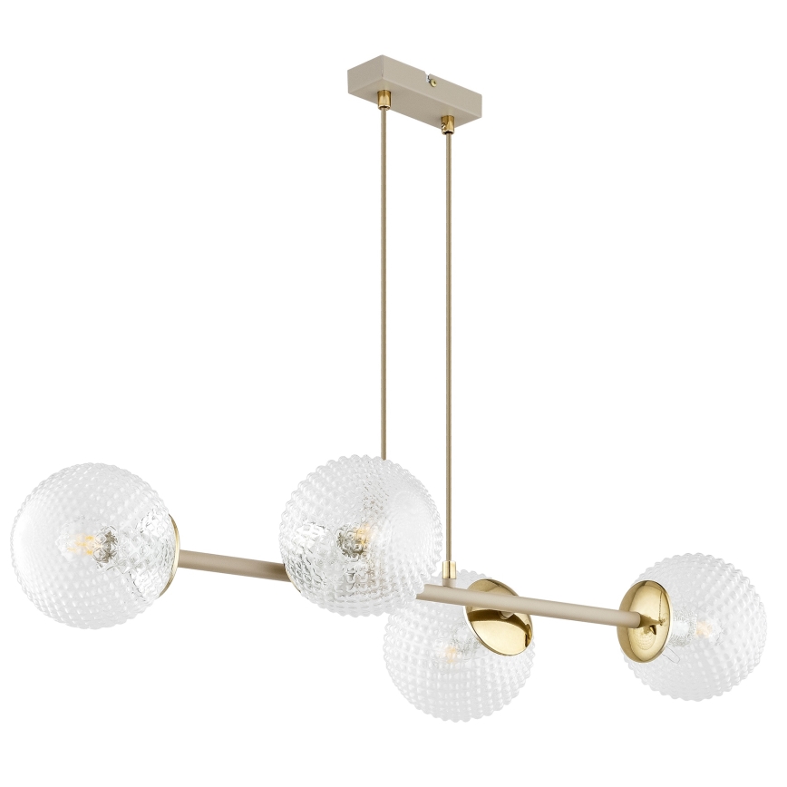 Brilagi - Suspension sur câble STELLA 4xE27/60W/230V beige/doré