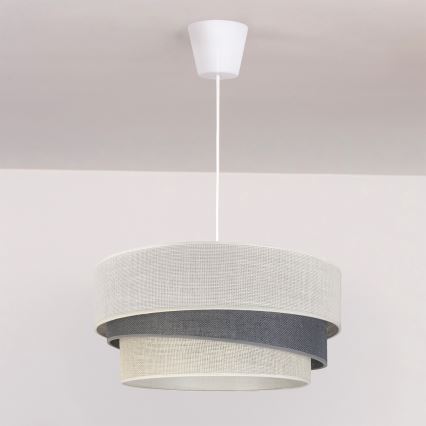 Brilagi - Suspension sur câble TRIO 1xE27/60W/230V Ø 40 cm crème/gris