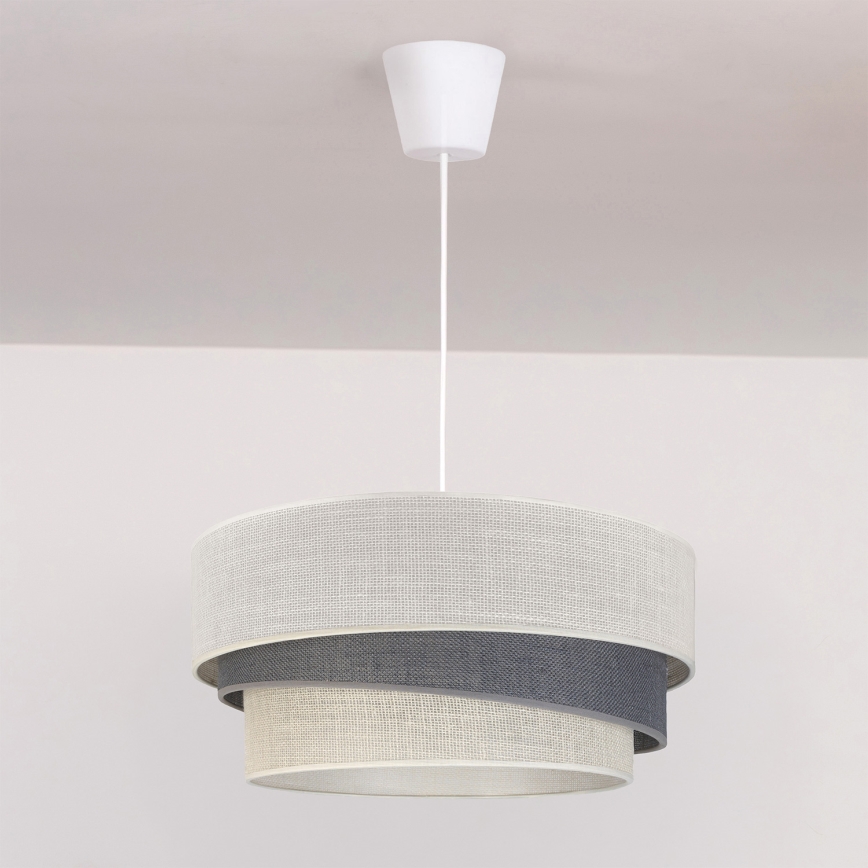 Brilagi - Suspension sur câble TRIO 1xE27/60W/230V Ø 40 cm crème/gris