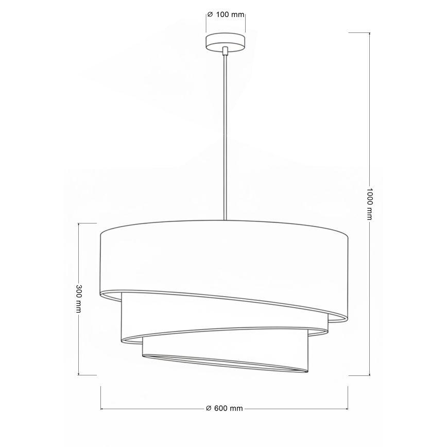 Brilagi - Suspension sur câble TRIO 3xE27/60W/230V Ø 60 cm marron/beige/blanc