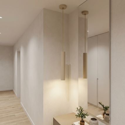 Brilagi - Suspension sur câble TUBE 1xGU10/15W/230V beige/doré