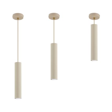 Brilagi - Suspension sur câble TUBE 1xGU10/15W/230V beige/doré
