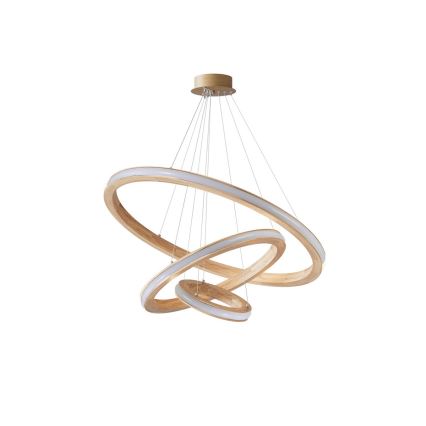 Brilagi - Suspension sur câble UMEA WOOD LED/45W/230V Ø 60 cm en bois d'hévéa