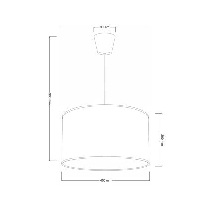 Brilagi - Suspension sur câble VELVET 1xE27/60W/230V Ø 40 cm beige/doré
