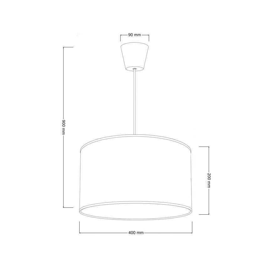Brilagi - Suspension sur câble VELVET 1xE27/60W/230V Ø 40 cm beige/doré