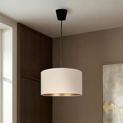 Brilagi - Suspension sur câble VELVET 1xE27/60W/230V Ø 40 cm crème/doré