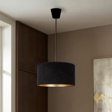 Brilagi - Suspension sur câble VELVET 1xE27/60W/230V Ø 40 cm noir/doré
