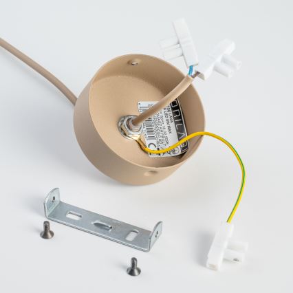 BRILAGI - Suspension sur câble VULCANO 1xE27/15W/230V Ø 25 cm beige/beige fumé