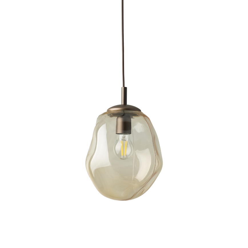 Brilagi - Suspension sur câble VULCANO 1xE27/15W/230V diam. 25 cm bronze/beige fumé