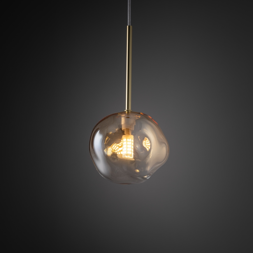 Brilagi - Suspension sur câble VULCANO 1xG9/8W/230V doré/beige fumé