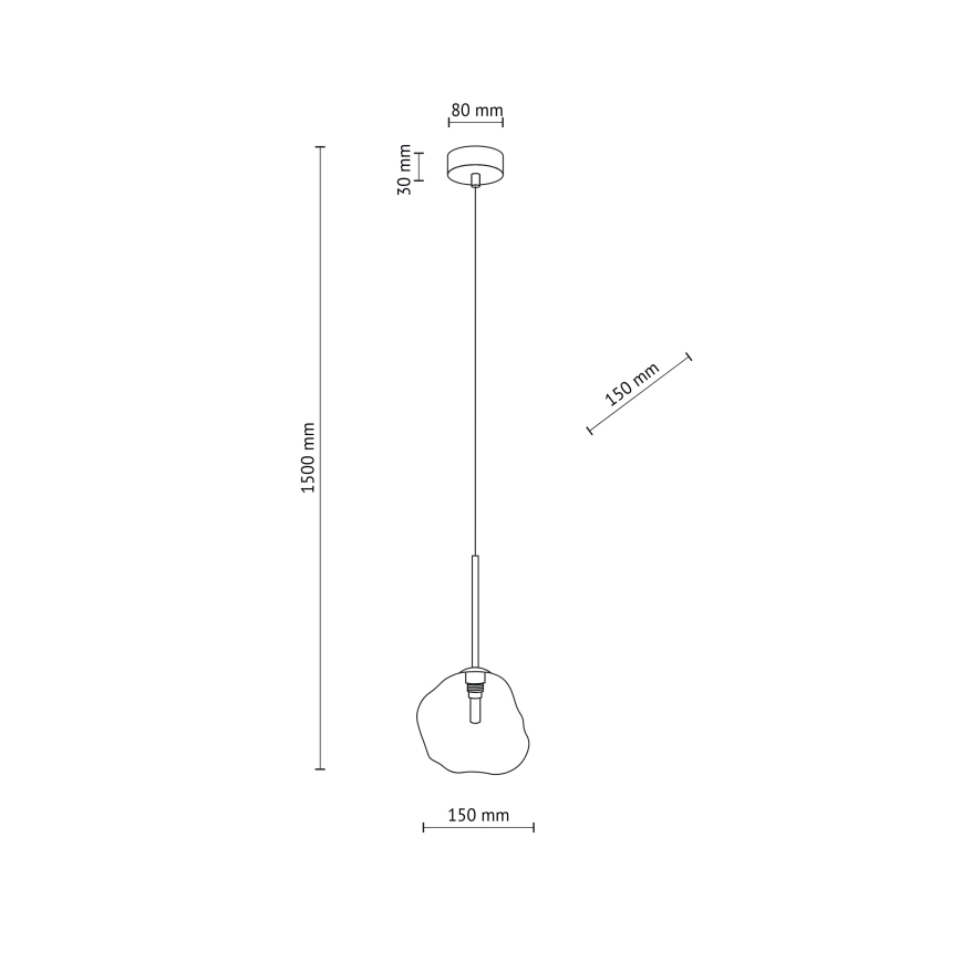 Brilagi - Suspension sur câble VULCANO 1xG9/8W/230V doré/beige fumé