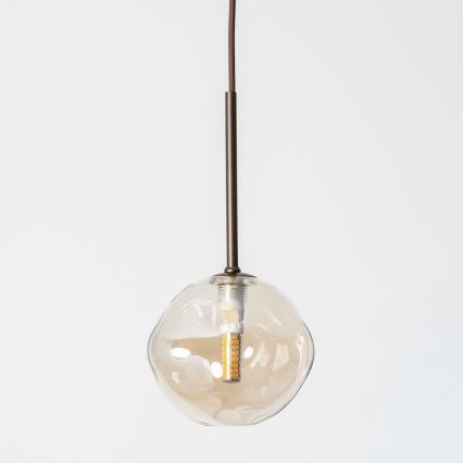 BRILAGI - Suspension sur câble VULCANO 1xG9/8W/230V Ø 15 cm bronze / beige fumé