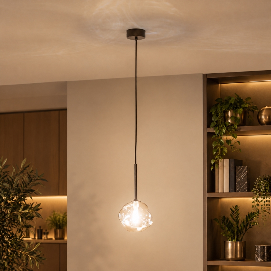 BRILAGI - Suspension sur câble VULCANO 1xG9/8W/230V Ø 15 cm bronze / beige fumé
