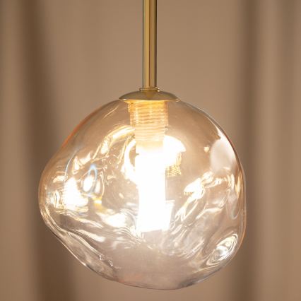 BRILAGI - Suspension sur câble VULCANO 1xG9/8W/230V Ø 15 cm dorée / beige fumé