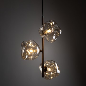 Brilagi - Suspension sur câble VULCANO 3xG9/8W/230V bronze/beige fumé