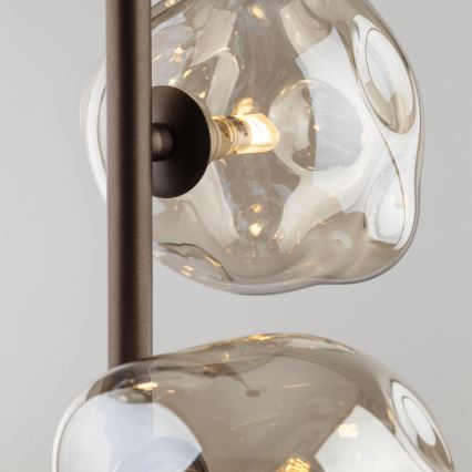 Brilagi - Suspension sur câble VULCANO 3xG9/8W/230V brun / beige fumé