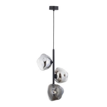 Brilagi - Suspension sur câble VULCANO 3xG9/8W/230V noir/noir fumé
