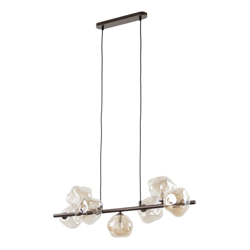 Brilagi - Suspension sur câble VULCANO 7xG9/8W/230V marron/beige fumé