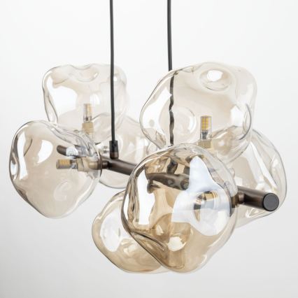 Brilagi - Suspension sur câble VULCANO 7xG9/8W/230V marron/beige fumé