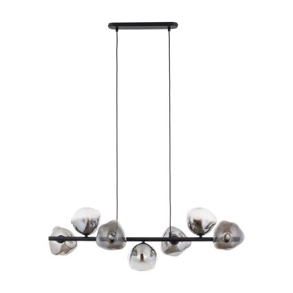 Brilagi - Suspension sur câble VULCANO 7xG9/8W/230V noir / noir fumé
