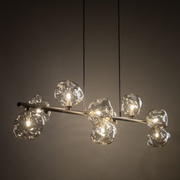 Brilagi - Suspension sur câble VULCANO 9xG9/8W/230V bronze/beige fumé
