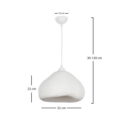 Brilagi - Suspension sur câble WABI SABI 1xE27/40W/230V Ø 32 cm blanche