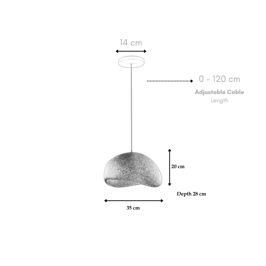 Brilagi - Suspension sur câble WABI SABI 1xE27/40W/230V Ø 35 cm noir