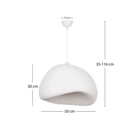 Brilagi - Suspension sur câble WABI SABI 1xE27/40W/230V Ø 50 cm blanche
