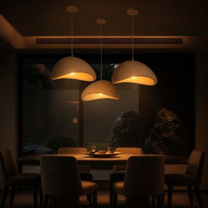 BRILAGI - Suspension sur câble WABI SABI 1xE27/60W/230V Ø 40 cm blanche