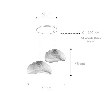 Brilagi - Suspension sur câble WABI SABI 2xE27/40W/230V blanche