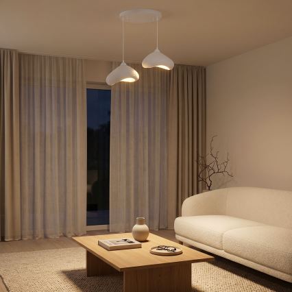 Brilagi - Suspension sur câble WABI SABI 2xE27/40W/230V Ø 45 cm blanche
