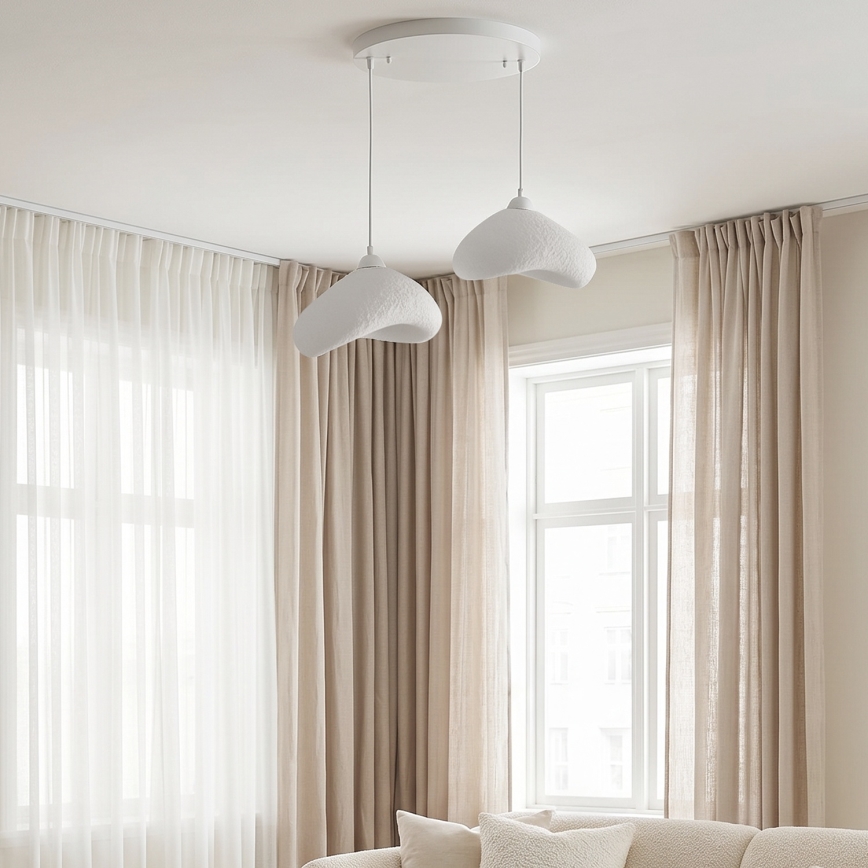 Brilagi - Suspension sur câble WABI SABI 2xE27/40W/230V Ø 45 cm blanche