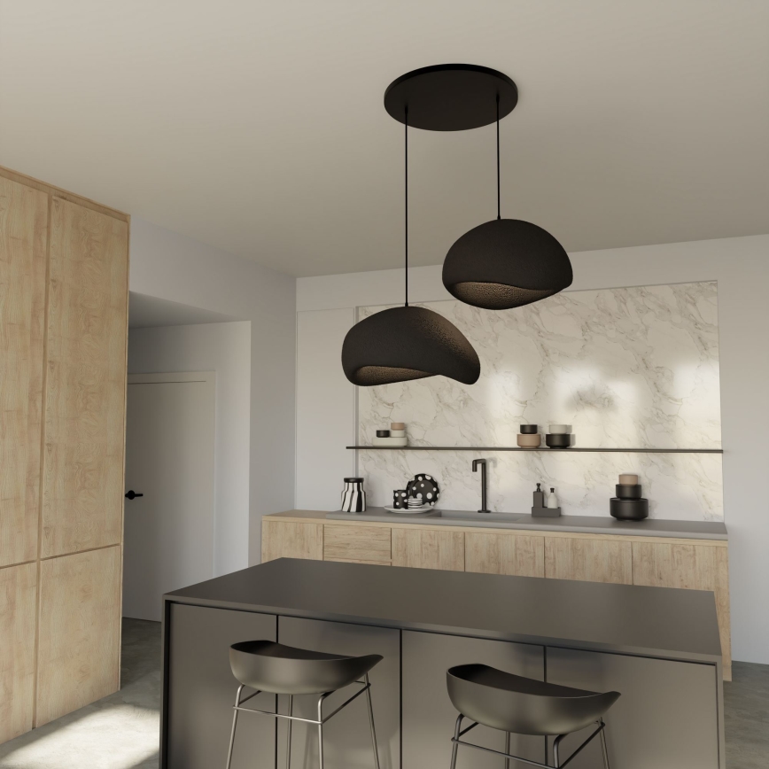 Brilagi - Suspension sur câble WABI SABI 2xE27/40W/230V Ø 60 cm noire