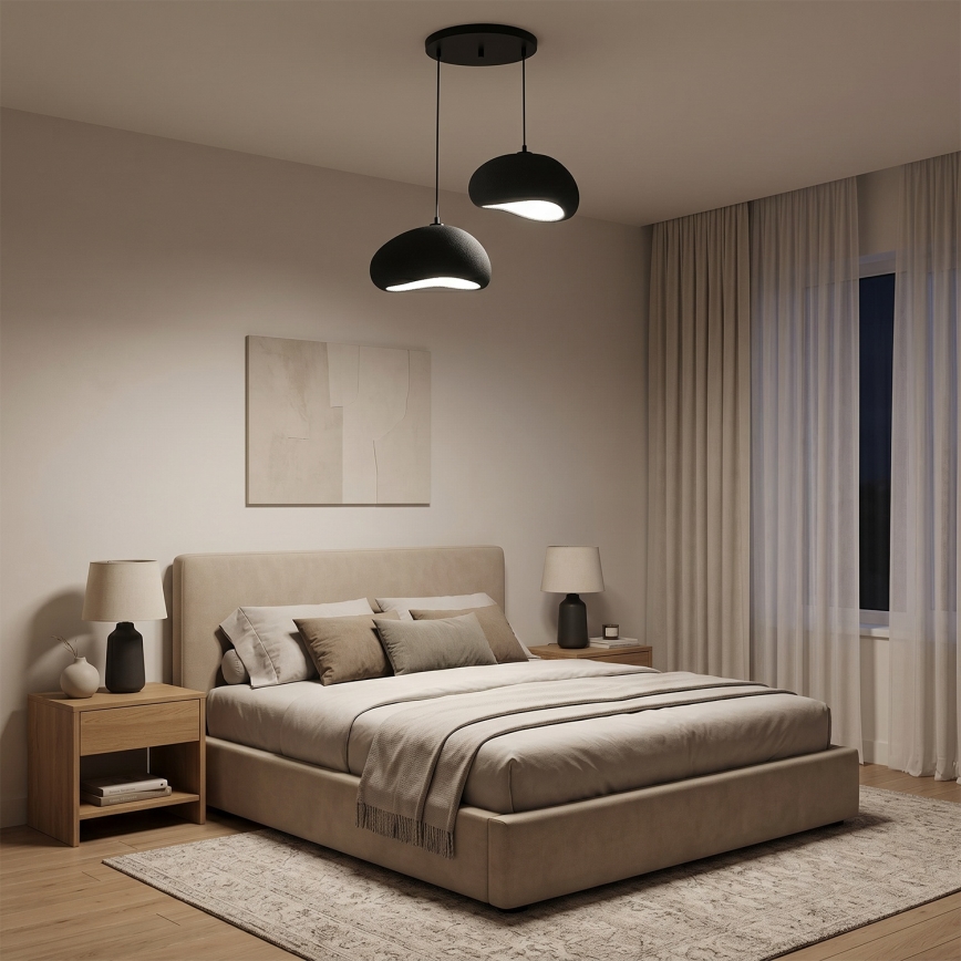 Brilagi - Suspension sur câble WABI SABI 2xE27/40W/230V Ø 60 cm noire