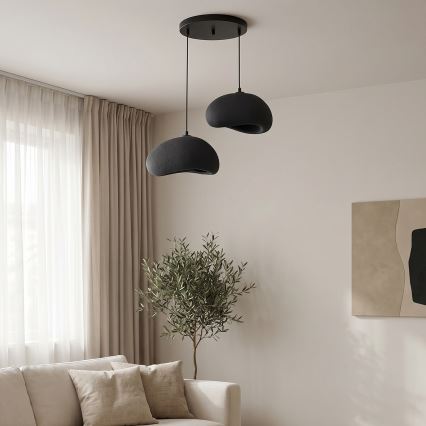 Brilagi - Suspension sur câble WABI SABI 2xE27/40W/230V Ø 60 cm noire