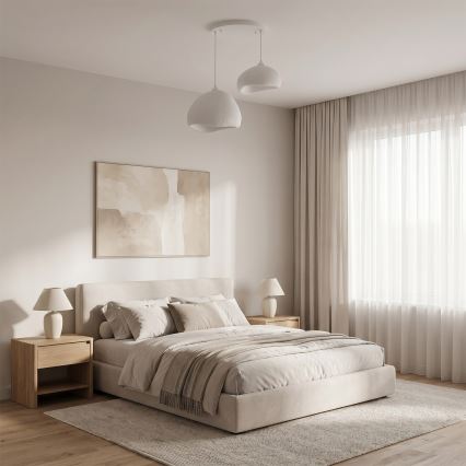 Brilagi - Suspension sur câble WABI SABI 2xE27/40W/230V Ø 70 cm blanche