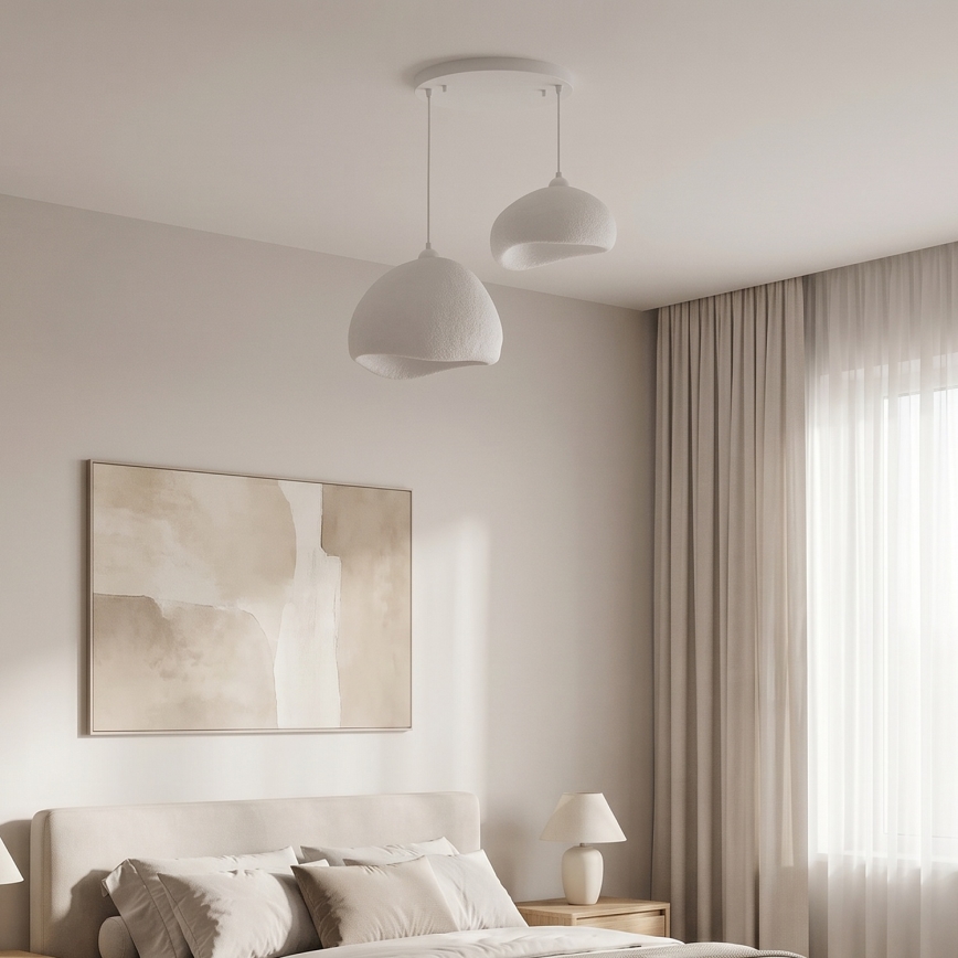 Brilagi - Suspension sur câble WABI SABI 2xE27/40W/230V Ø 70 cm blanche