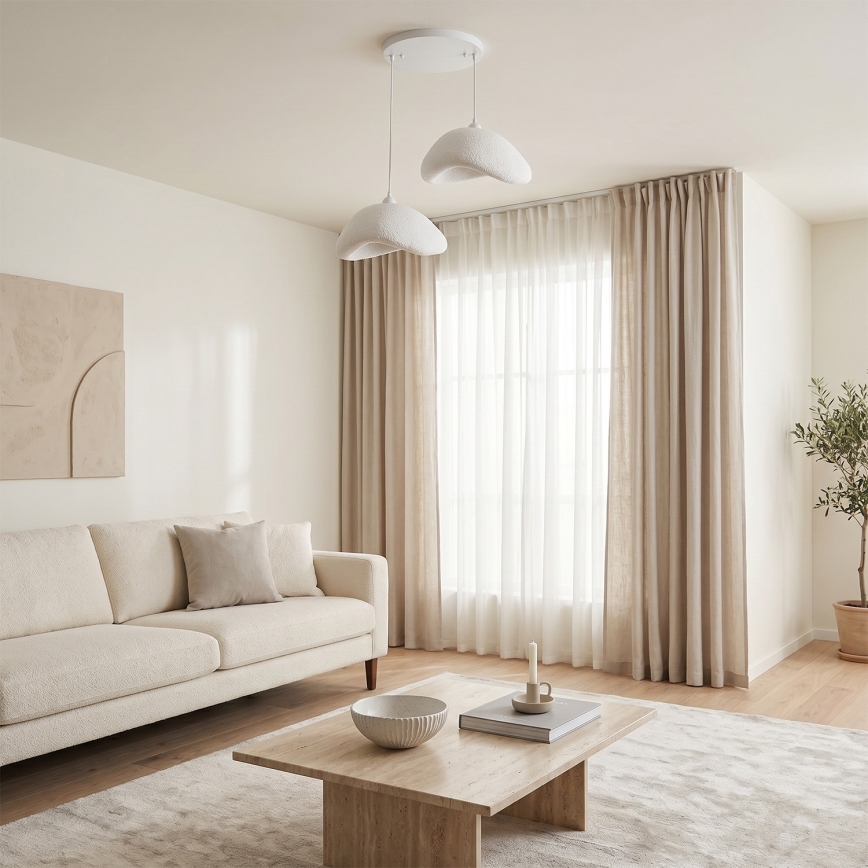 Brilagi - Suspension sur câble WABI SABI 2xE27/40W/230V Ø 74 cm blanche