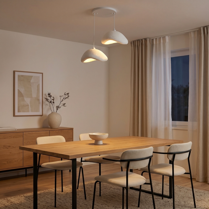 Brilagi - Suspension sur câble WABI SABI 2xE27/40W/230V Ø 74 cm blanche