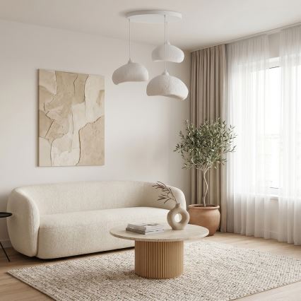 Brilagi - Suspension sur câble WABI SABI 3xE27/40W/230V Ø 60 cm blanche