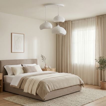 Brilagi - Suspension sur câble WABI SABI 3xE27/40W/230V Ø 60 cm blanche