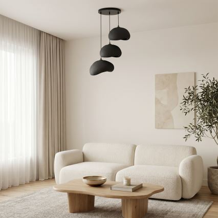 Brilagi - Suspension sur câble WABI SABI 3xE27/40W/230V Ø 60 cm noir