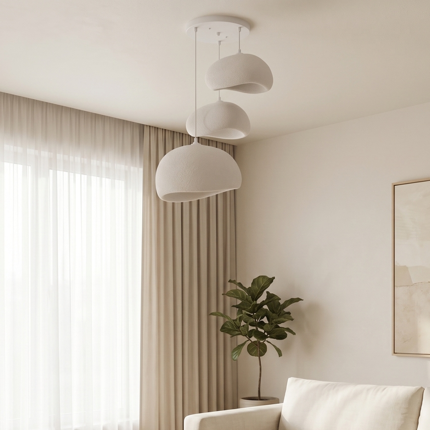 Brilagi - Suspension sur câble WABI SABI 3xE27/40W/230V, Ø 76 cm, blanche