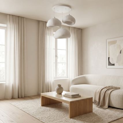 Brilagi - Suspension sur câble WABI SABI 3xE27/40W/230V Ø 82 cm blanc