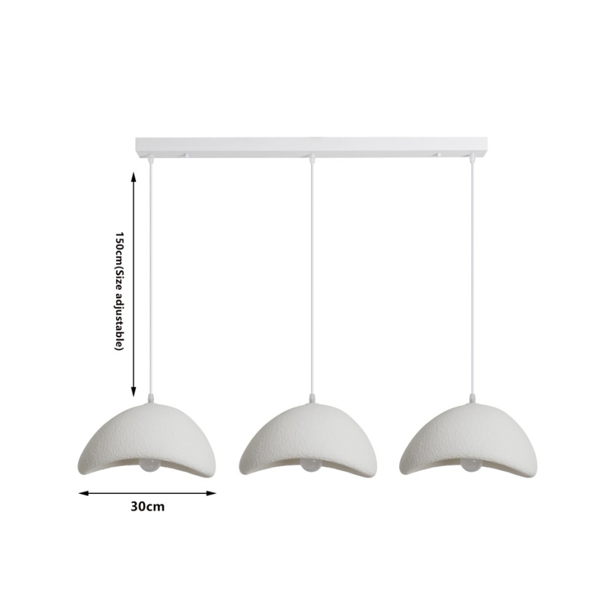 BRILAGI - Suspension sur câble WABI SABI 3xE27/60W/230V blanche