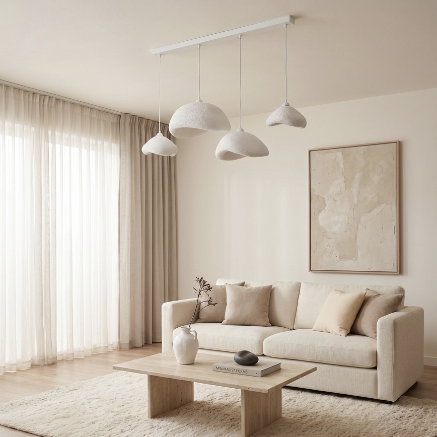 Brilagi - Suspension sur câble WABI SABI 4xE27/40W/230V blanc