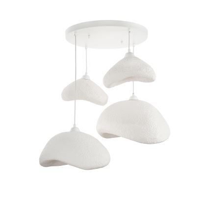 Brilagi - Suspension sur câble WABI SABI 4xE27/40W/230V Ø 90 cm blanche