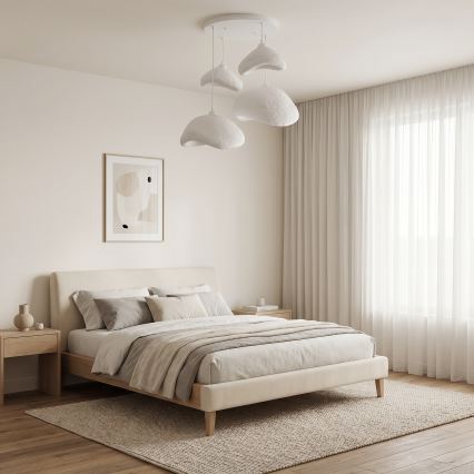 Brilagi - Suspension sur câble WABI SABI 4xE27/40W/230V Ø 90 cm blanche
