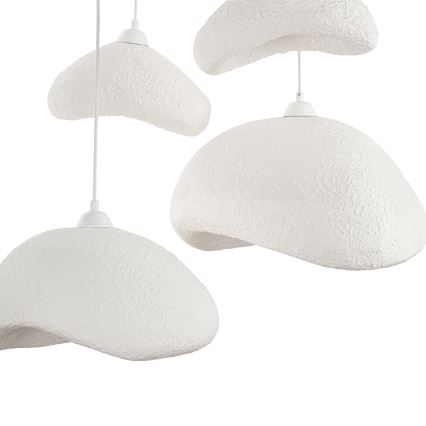 Brilagi - Suspension sur câble WABI SABI 4xE27/40W/230V Ø 90 cm blanche